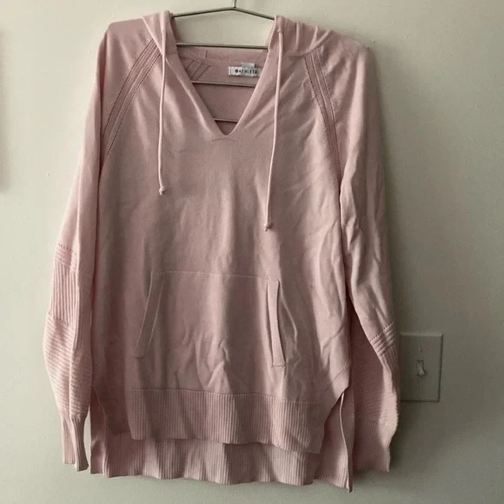 Athleta Pink V-Neck Sweater
